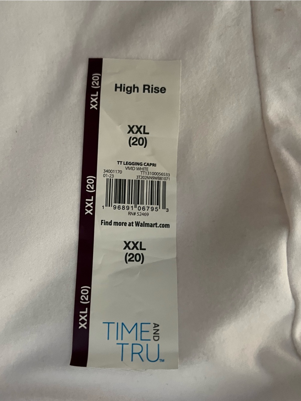 Time and Tru White High-Rise Leggings - Picture 3 of 6
